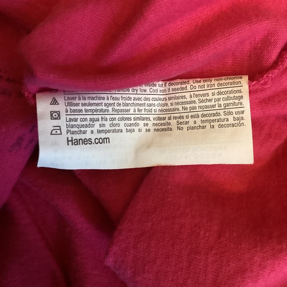 Women’s Hanes JMS Just My Size Flower Sparkly Short Sleeve Tee Shirt 1X - Picture 6 of 6